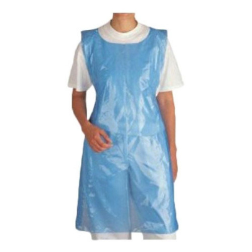 Blue polythene aprons