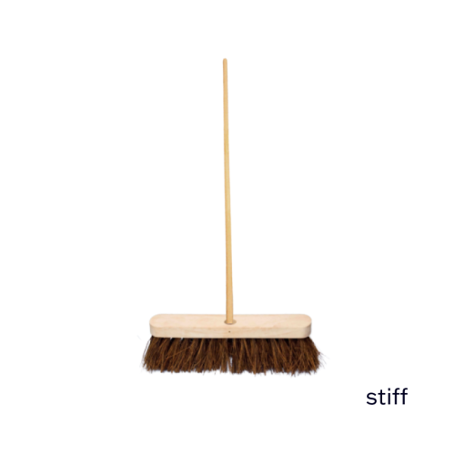 12" Stiff Sweeping Brush 4ft Staile