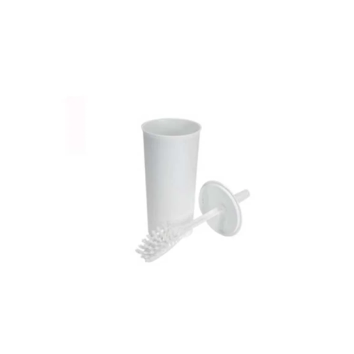 White Fully Closed Toilet Brush & Holder