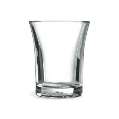 clear reusable shot glass