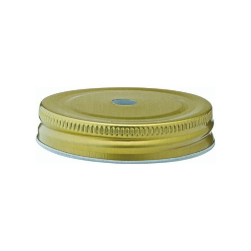 gold lid with straw hole