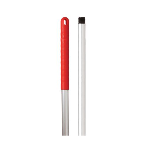 Red 1.25m (49") Aluminium Hygiene Mop Handle (Screw Thread)