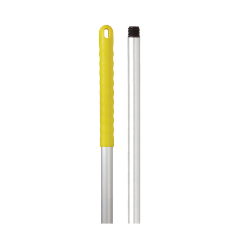 Yellow 1.25m (49") Aluminium Hygiene Mop Handle (Screw Thread)