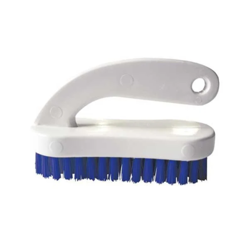 Deluxe Nail Brush - White with Blue Bristles