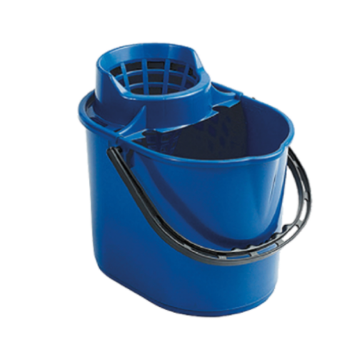 Blue Plastic Mop Bucket with Blue Cone Wringer 15L*