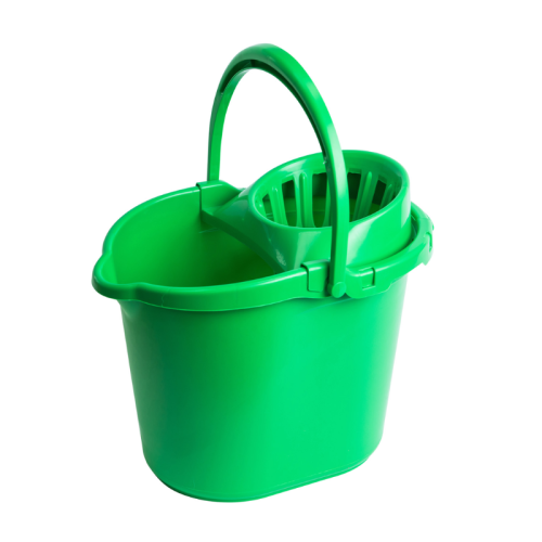 Green Plastic Mop Bucket with Green Cone Wringer 15L*