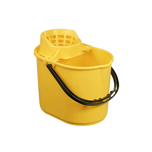 Yellow Plastic Mop Bucket with Yellow Cone Wringer 15L*