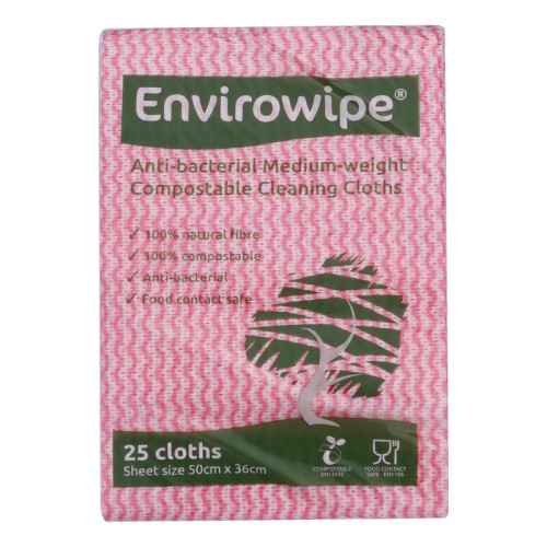 Red Envirowipe Anti-bac Cloth