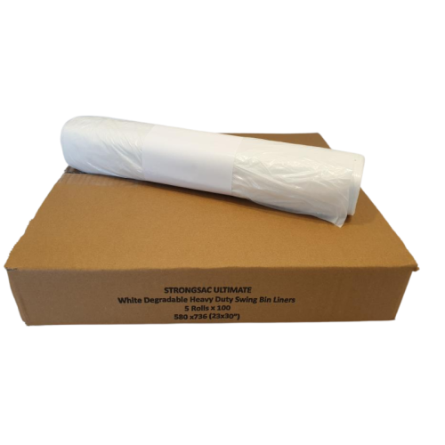 Swing Bin Liner Heavy Duty White 13" x 23" x 30" (Roll)