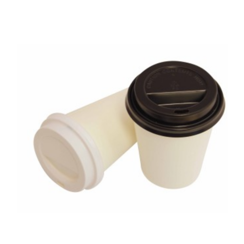 Black Sip Thru' Lid for 8oz Cups