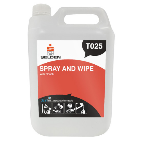 spray and wipe with bleach 5l