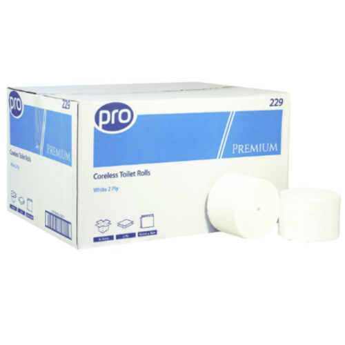 2Ply Compact Coreless Toilet Rolls 90m