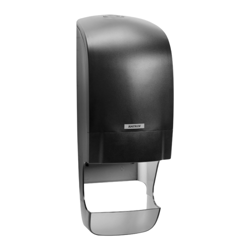 Black KatrinToilet Roll Dispenser with Core Catcher