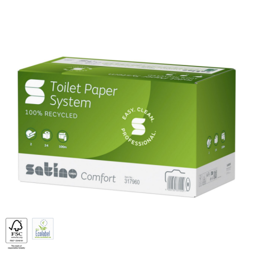 Satino Comfort 2Ply Toilet Paper Large Roll 100m